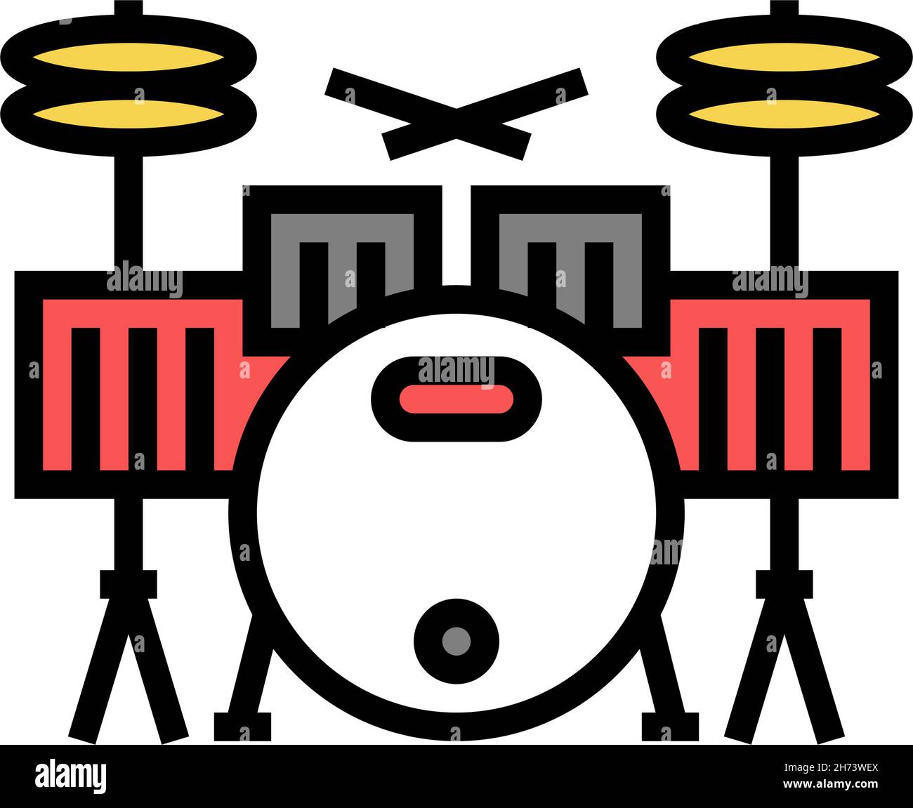 drum rhythm bass instrument color icon vector illustration Stock Vector Image & Art Alamy