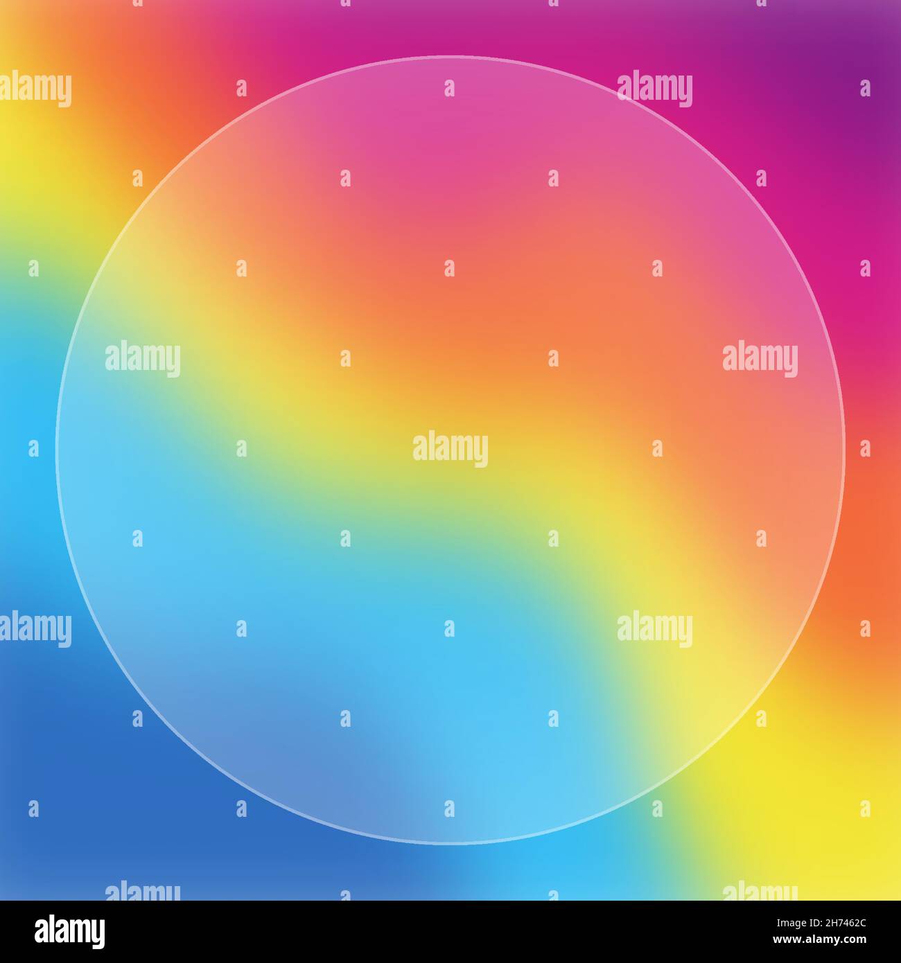 Vector drawing. Glass morphism. Abstract bright background. Stock Vector
