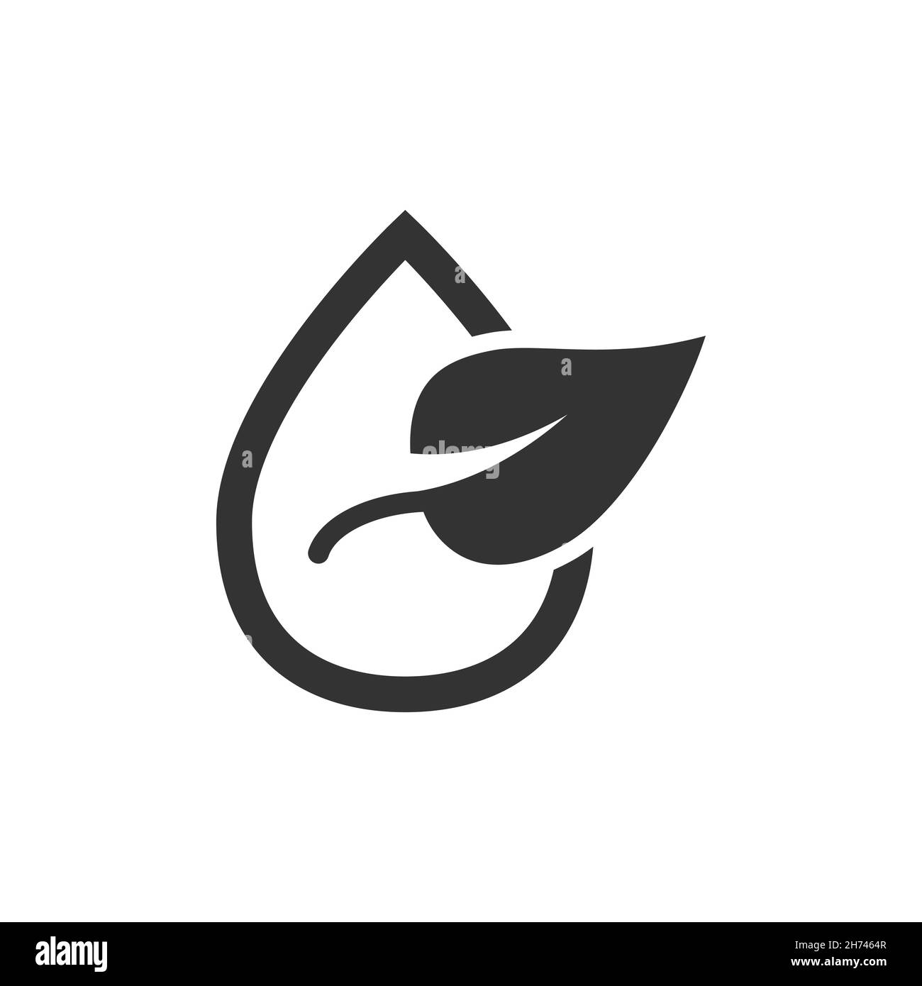 Natural drop water icon in flat style. Liquid vector illustration on ...