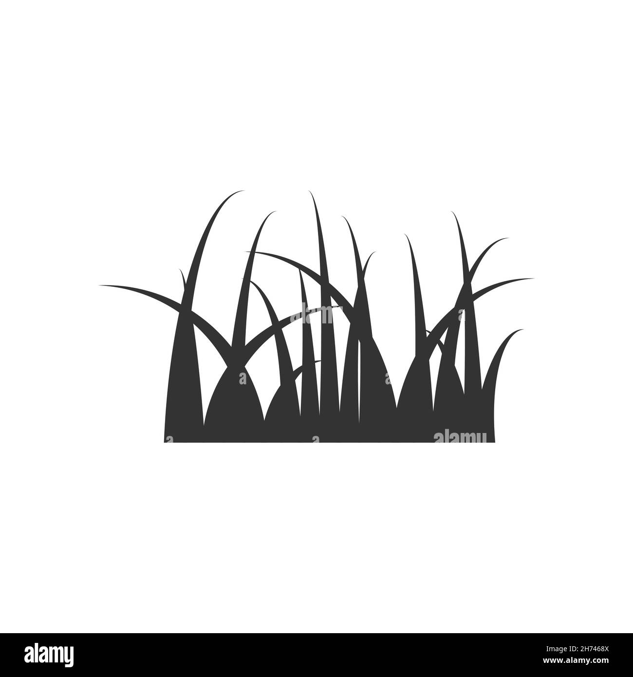 Grass icon in flat style. Eco lawn vector illustration on white ...