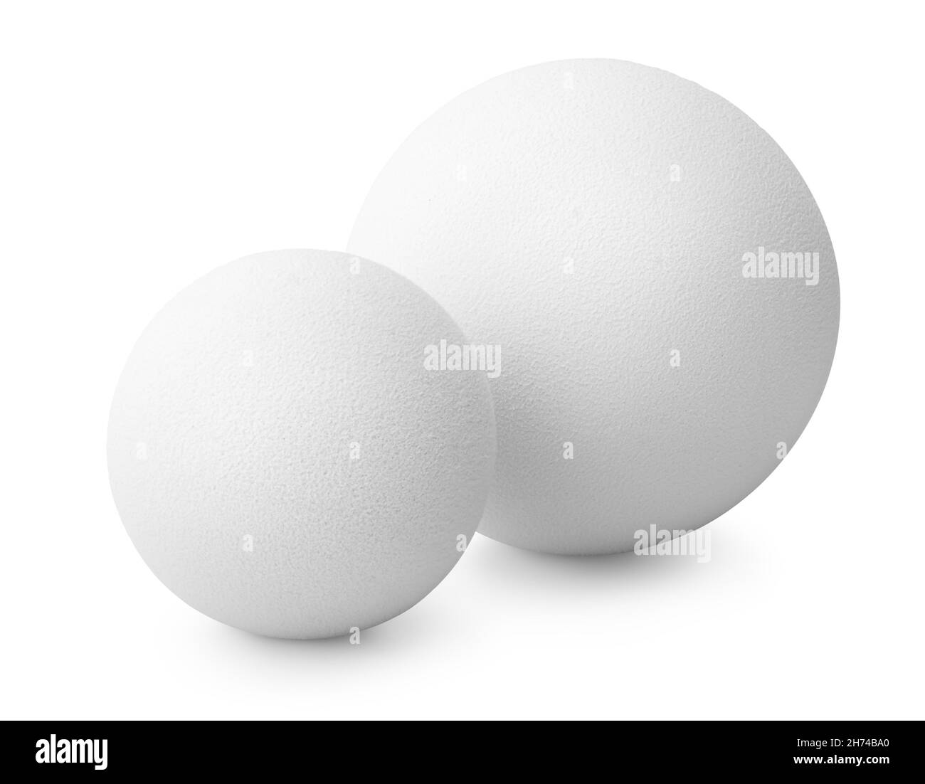 Perfect white balls isolated on white Stock Photo