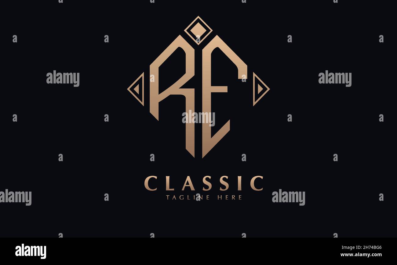 Alphabet RF or FR diamond illustration monogram vector logo template Stock Vector