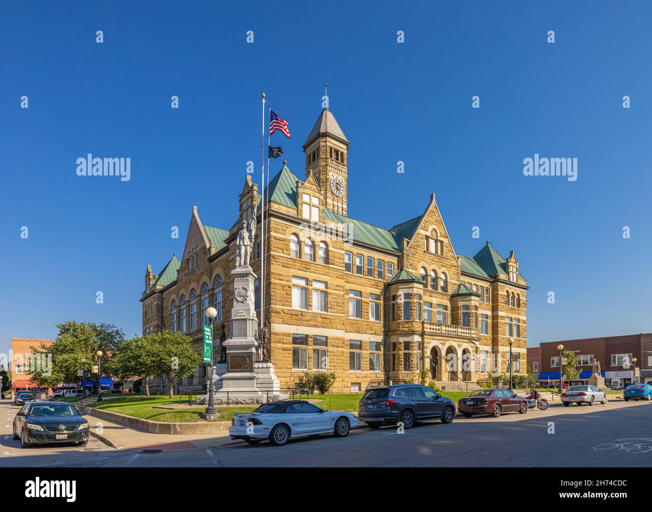 Charleston, Illinois, USA September 28, 2021 The Historic Coles County Courthouse and it is
