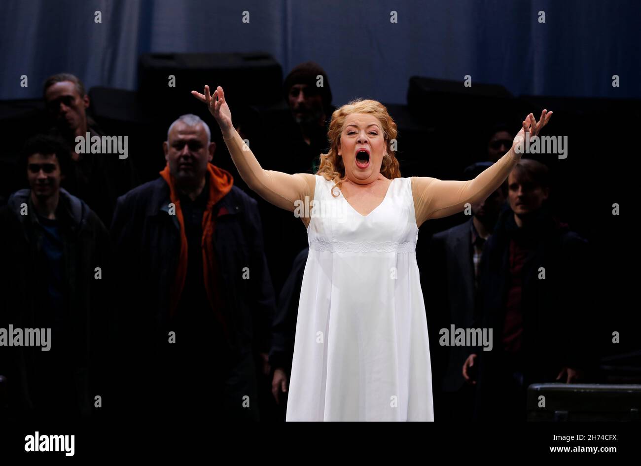 Nina Stemme - Opernproduktion 'Siegfried' (Ring der Nibelungen, Richard Wagner), Deutsche Oper, Premiere am 12. November 2021. Stock Photo