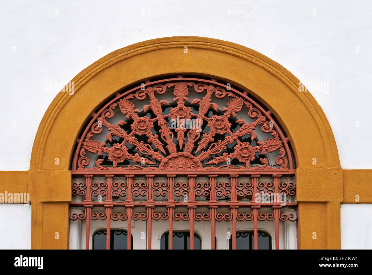 Ancient window on facade, Rio Stock Photo