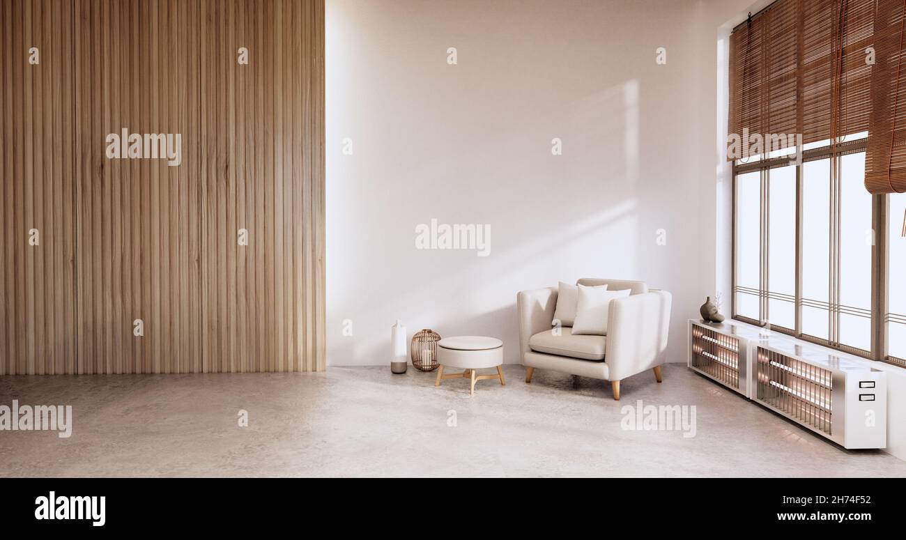 Modern living room minimalist design, 3d rendering Stock Photo - Alamy - Modern Minimalist 3D Room Design