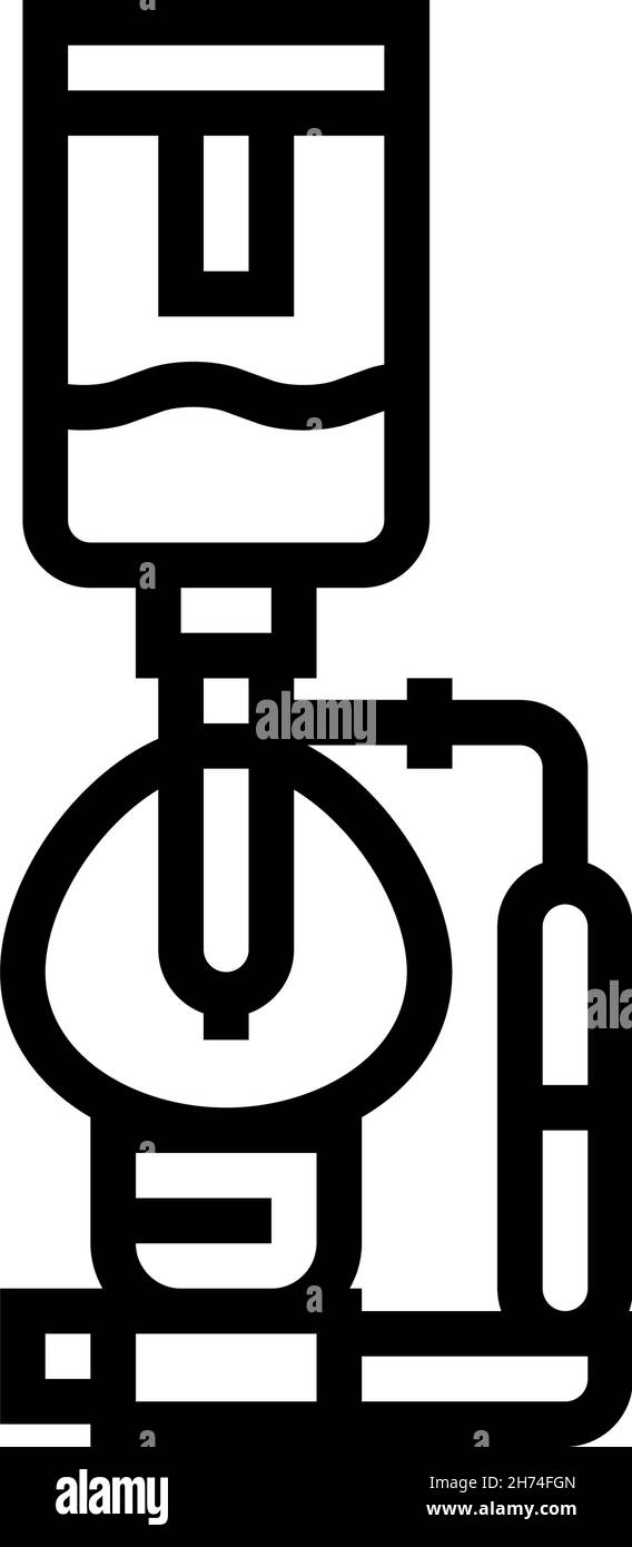 syphon coffee maker line icon vector illustration Stock Vector Image ...