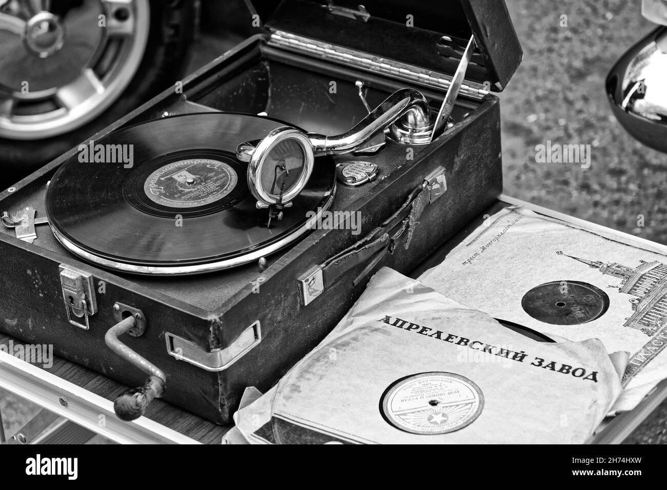 Photo old record player Stock Photo Alamy