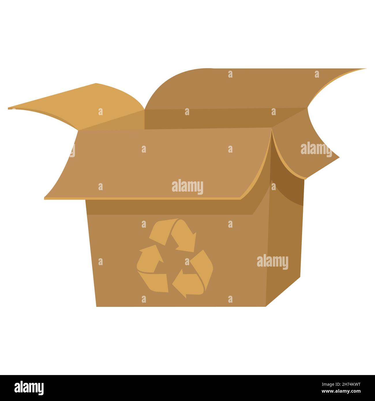 empty paper box with recycle icon Stock Vector Image & Art - Alamy
