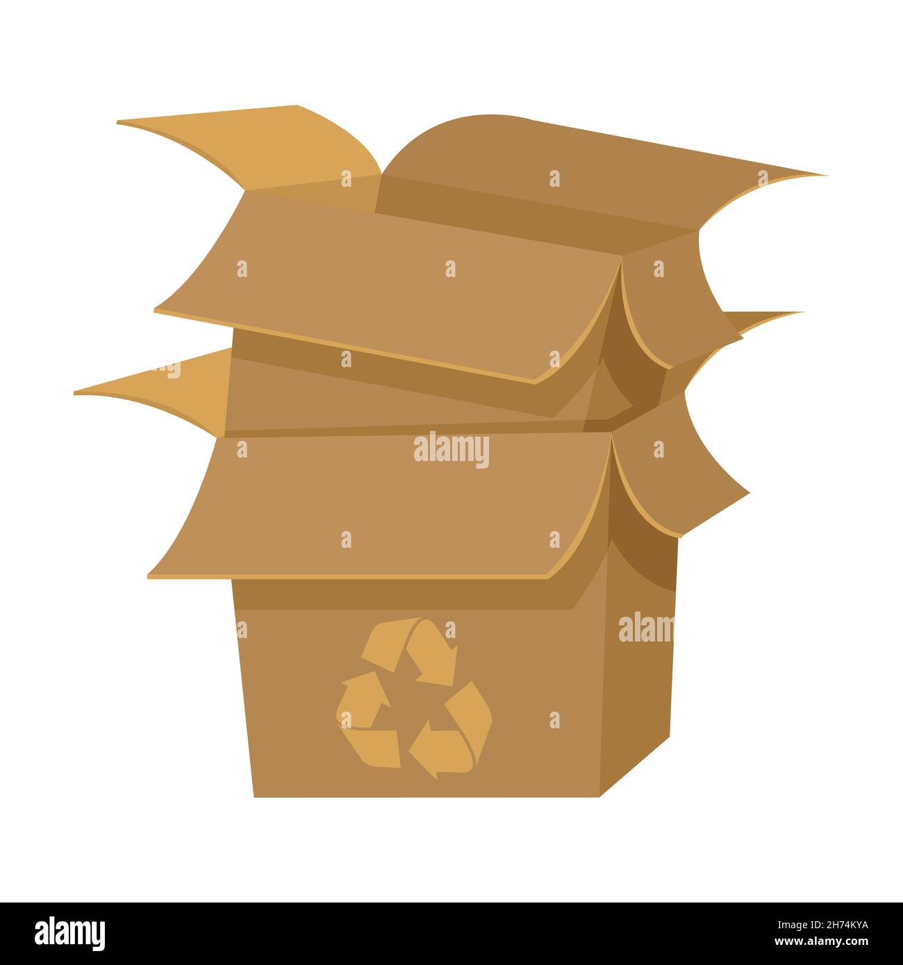 empty paper box with recycle icon Stock Vector Image & Art - Alamy