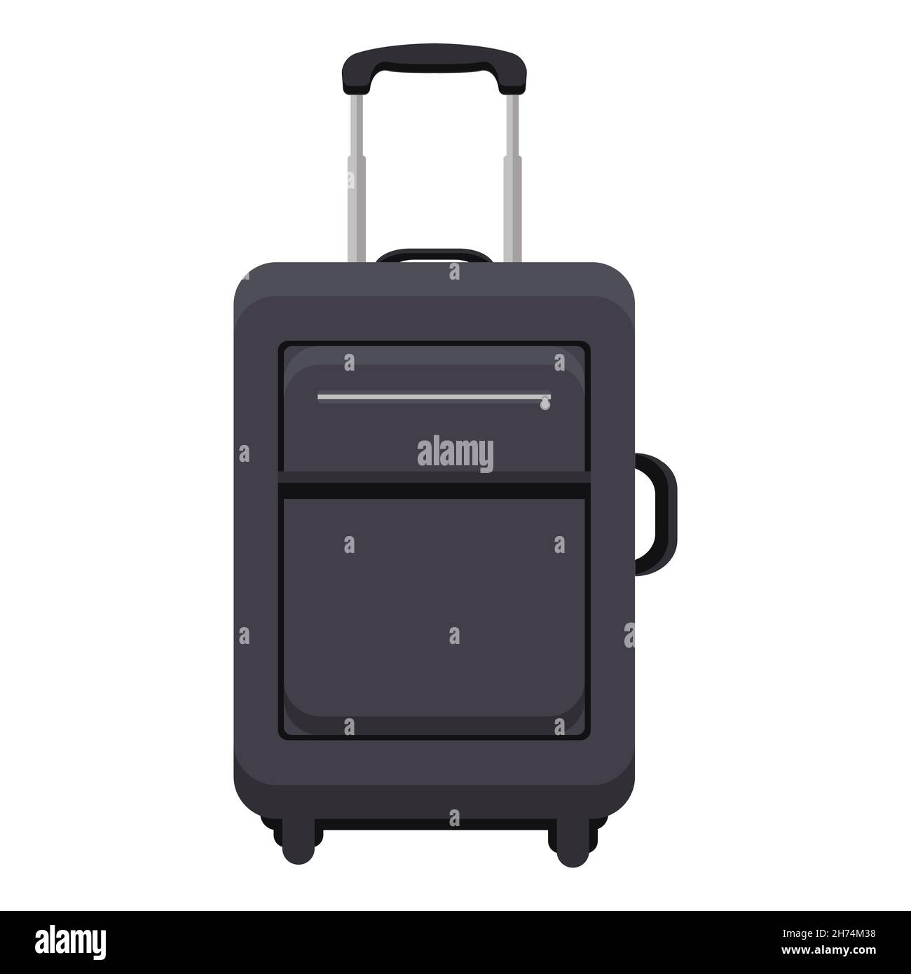 dark gray business travel suitcase Stock Vector Image & Art - Alamy