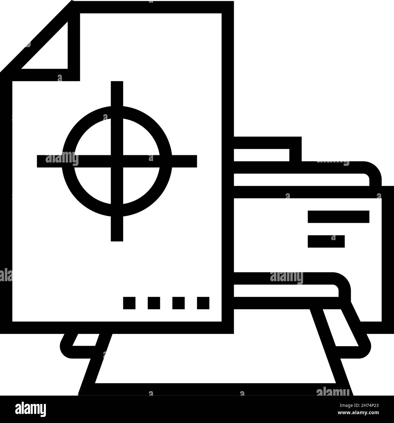 printing paper sheet line icon vector illustration Stock Vector Image