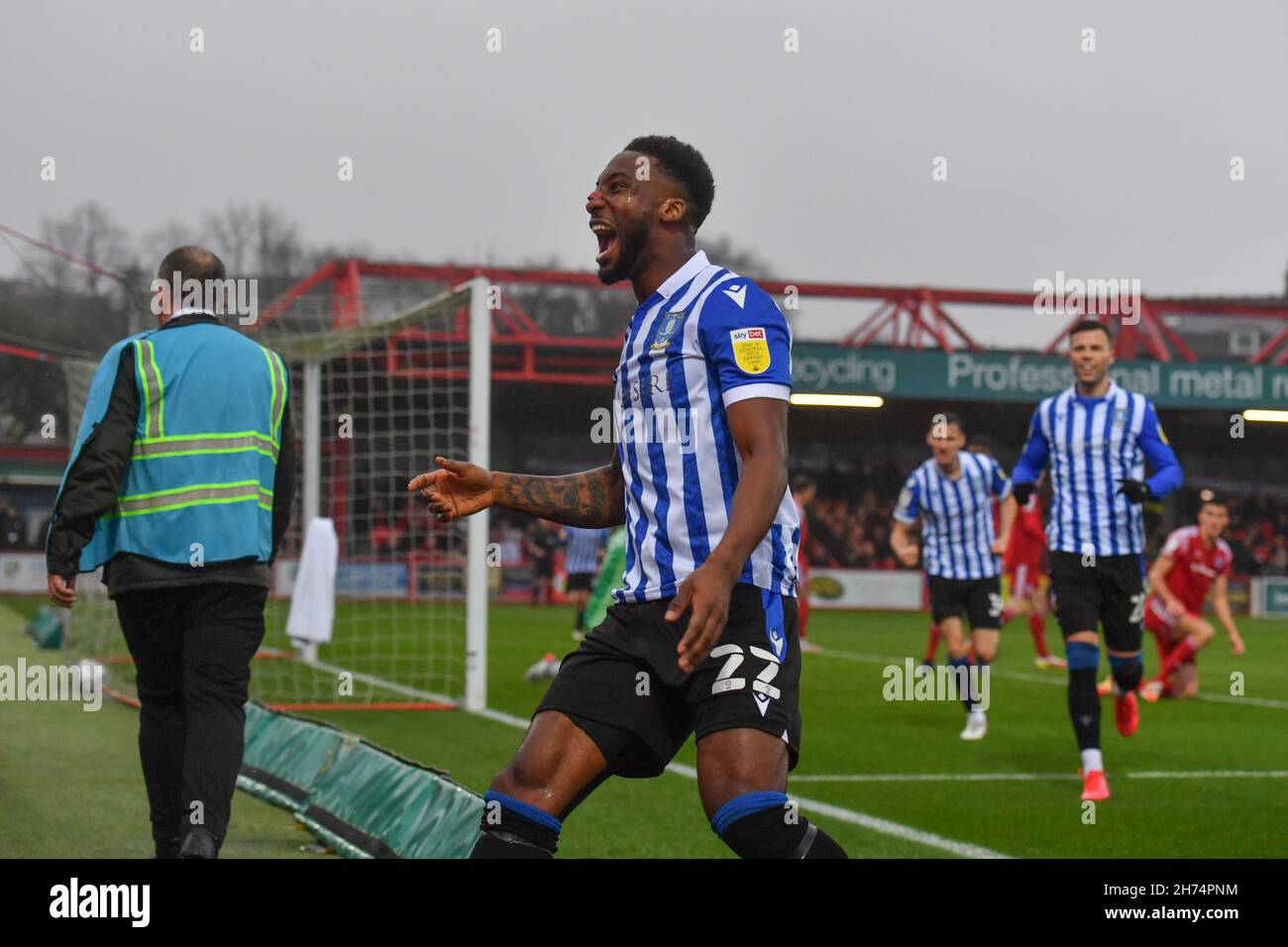Cheyenne Dunkley 22 of Sheffield Wednesday celebrates the goal making