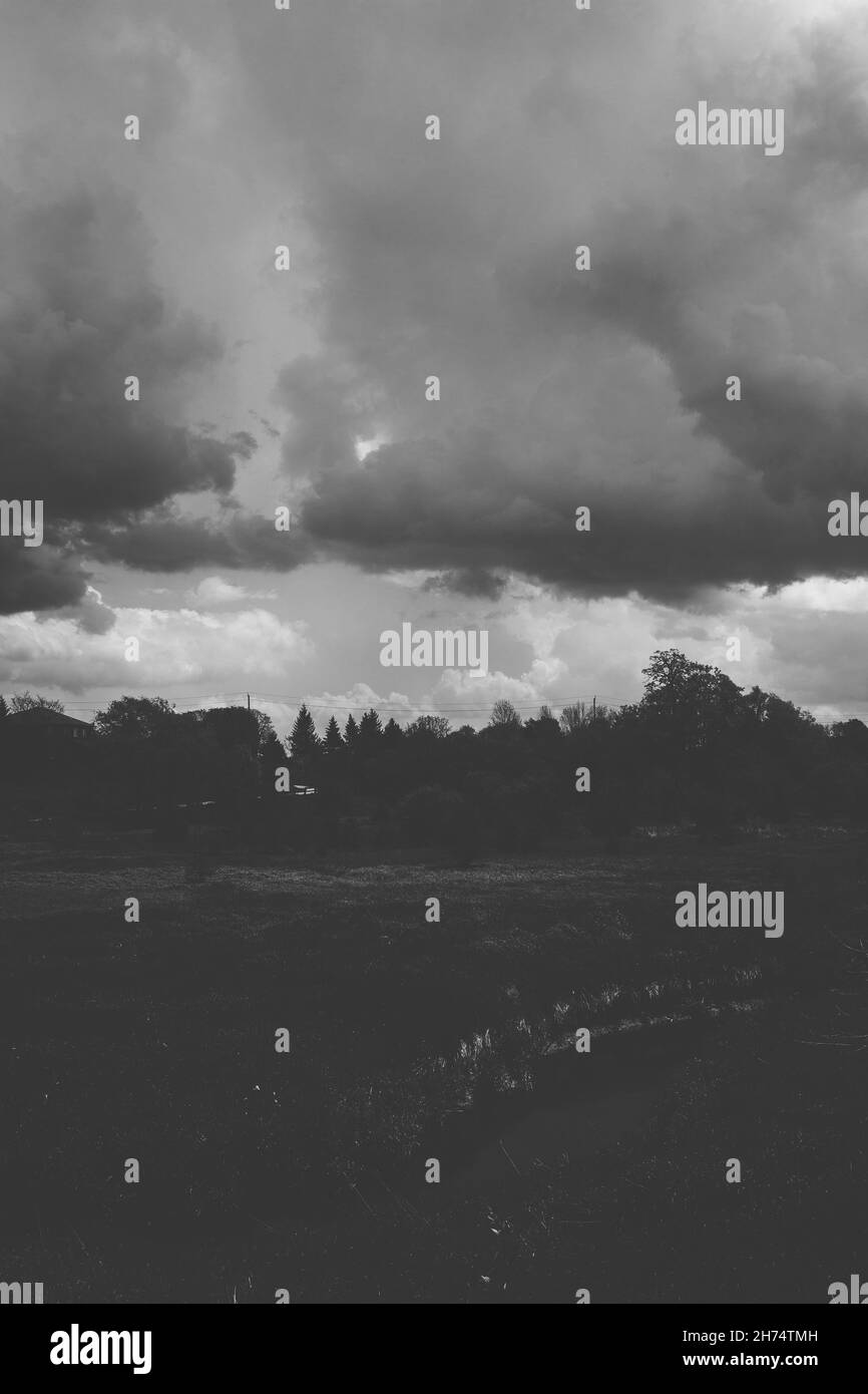 Path grey sky Black and White Stock Photos & Images - Alamy