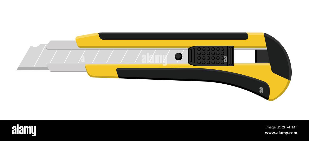 utility knife box cutter Stock Vector