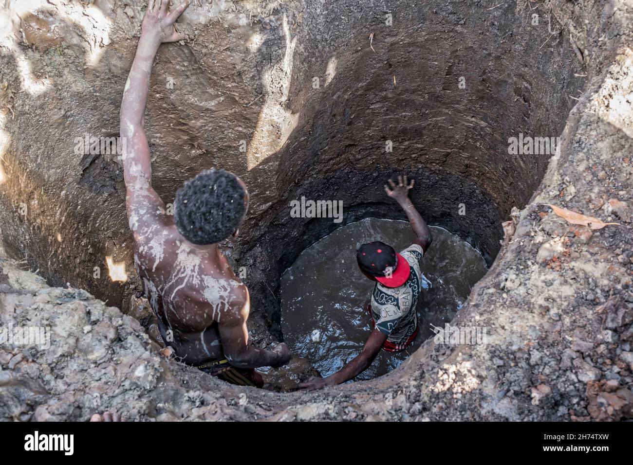 Illegal artisanal gold mining in Ethiopia, Africa Stock Photo Alamy