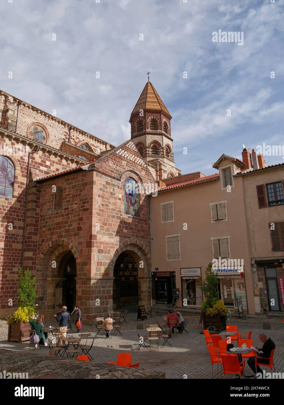 Basilica of St. Julien ,Brioude,  Haute-Loire department, Auvergne-Rhône-Alpes region ,France Stock Photo