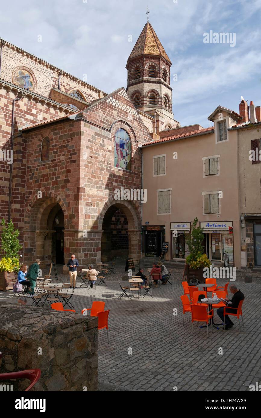 Basilica of St. Julien ,Brioude,  Haute-Loire department, Auvergne-Rhône-Alpes region ,France Stock Photo