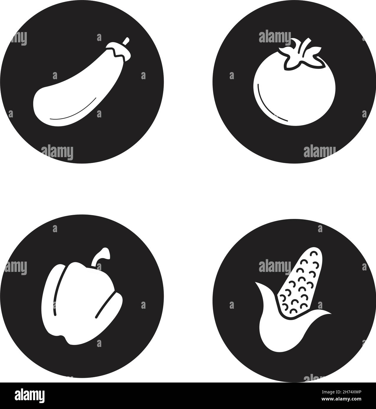 Vegetables icons set Stock Vector Image & Art - Alamy