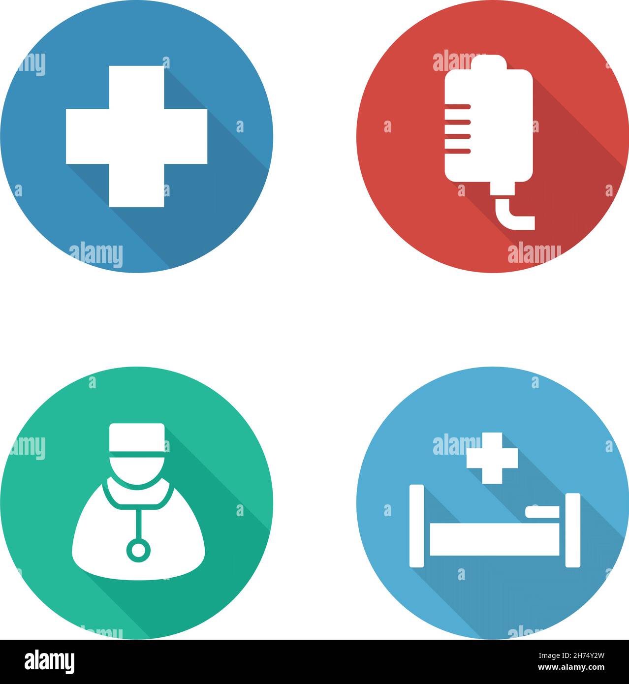 Hospital flat design icons set Stock Vector Image & Art - Alamy