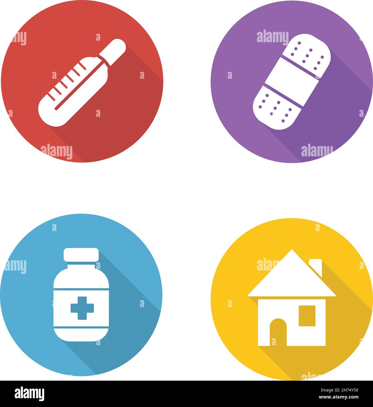 Medical treatment flat design icons set Stock Vector Image & Art Alamy