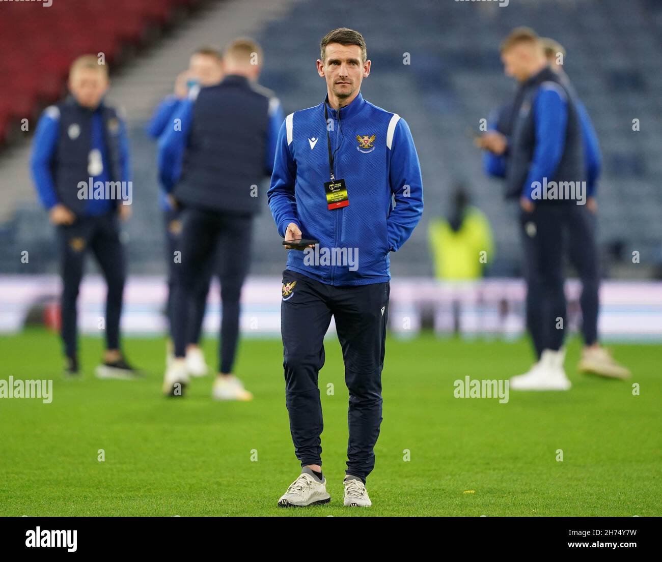 St Johnstone's Craig Bryson on the pitch ahead of the Premier Sports ...