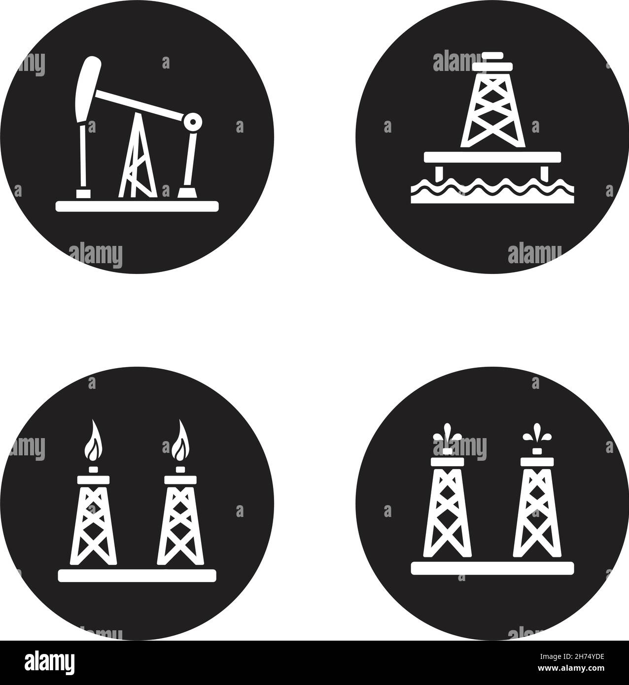 Sea drilling rig icons Stock Vector Images - Alamy