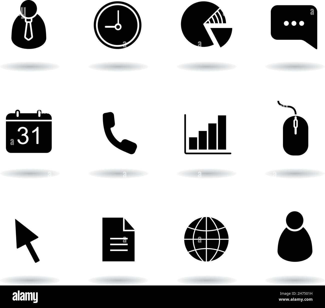 Office icons set Stock Vector Image & Art Alamy