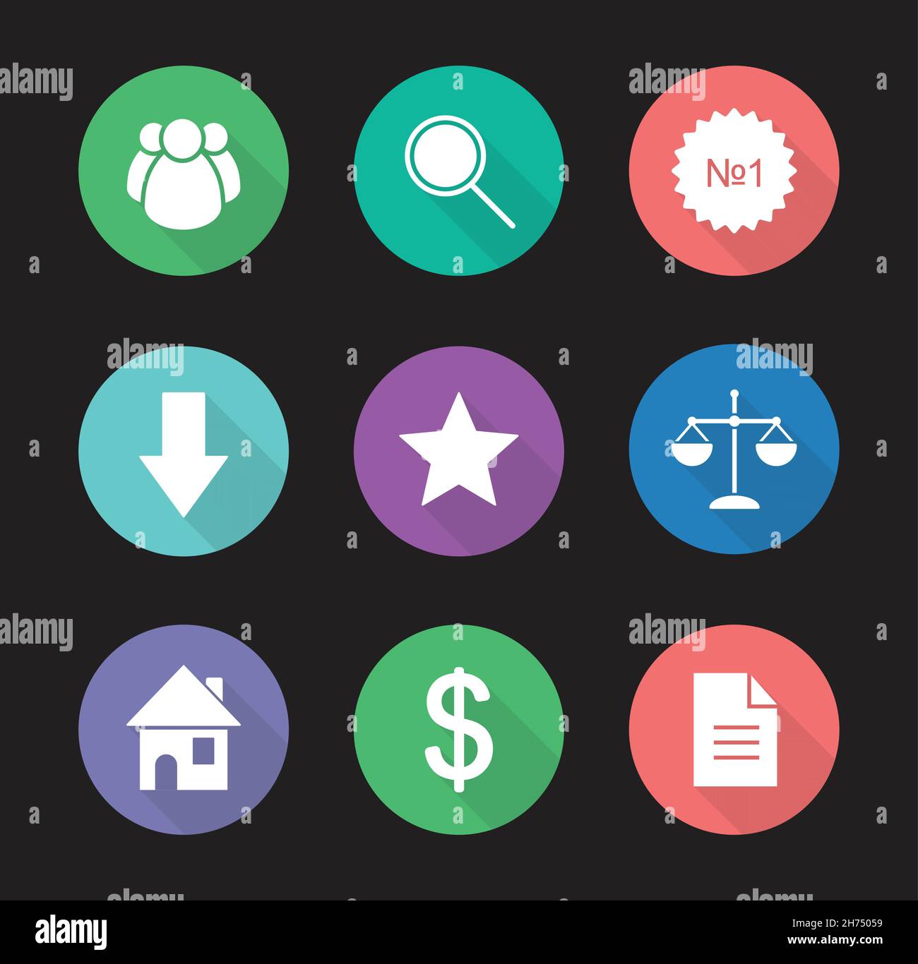 Business flat design icons set Stock Vector Image & Art - Alamy