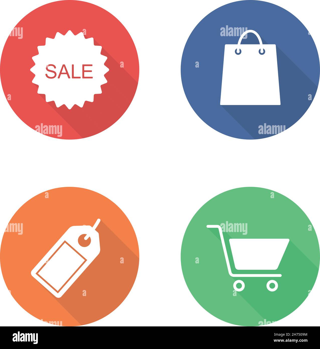 Shopping flat design icons set Stock Vector Image & Art - Alamy