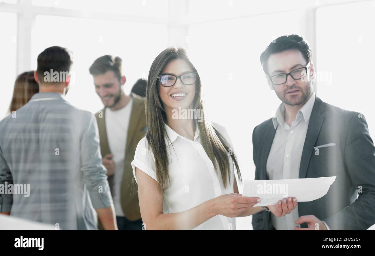 background image. business people with working documents Stock Photo ...