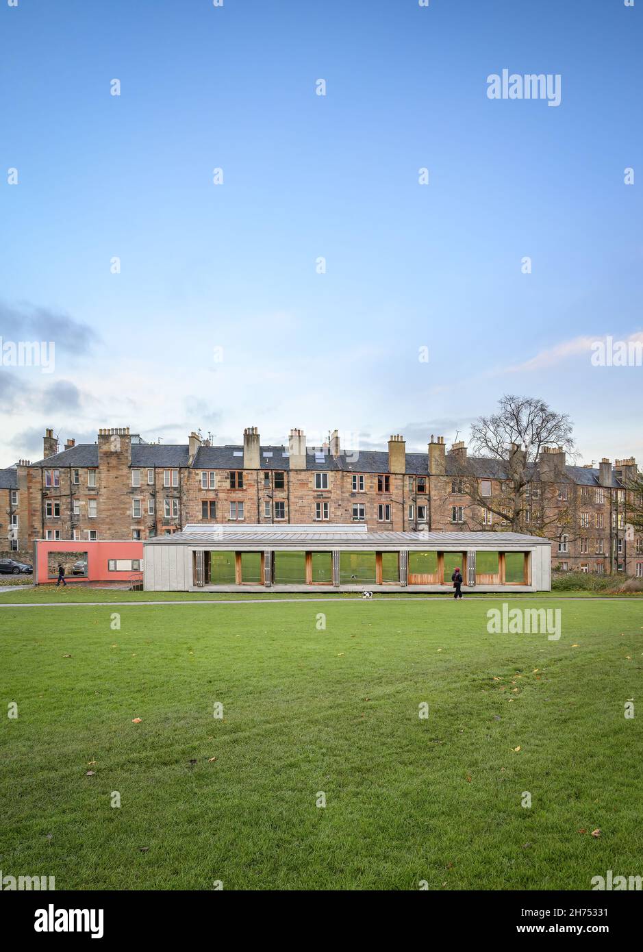 Edinburgh, Scotland, UK - Holyrood Park Education Centre by Malcolm Fraser Architects Stock Photo