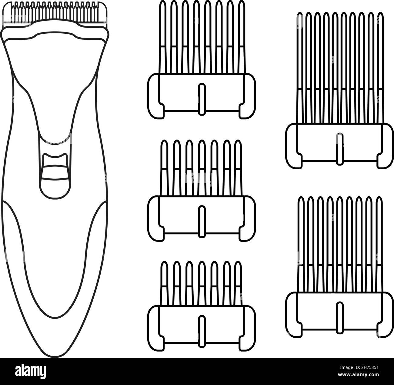 Hair clipper machine. Contour Stock Vector Image & Art - Alamy