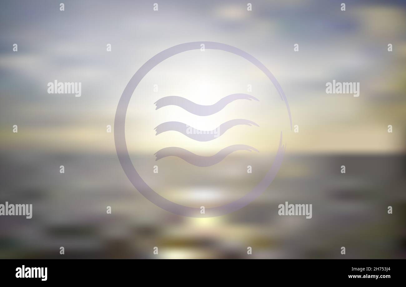 Ocean sunset. Blur background Stock Vector