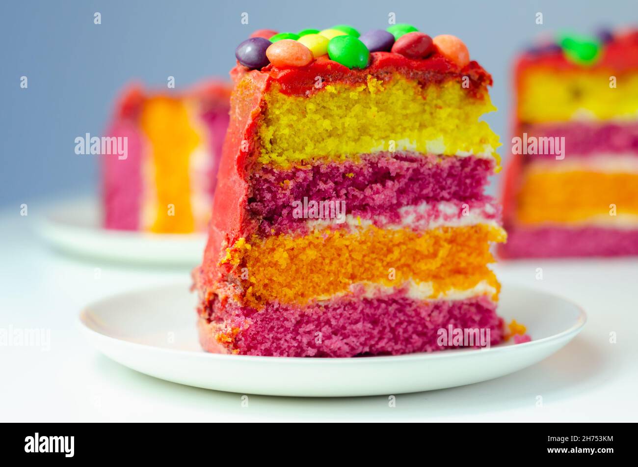 Cake Covered In Smarties Hi Res Stock Photography And Images Alamy