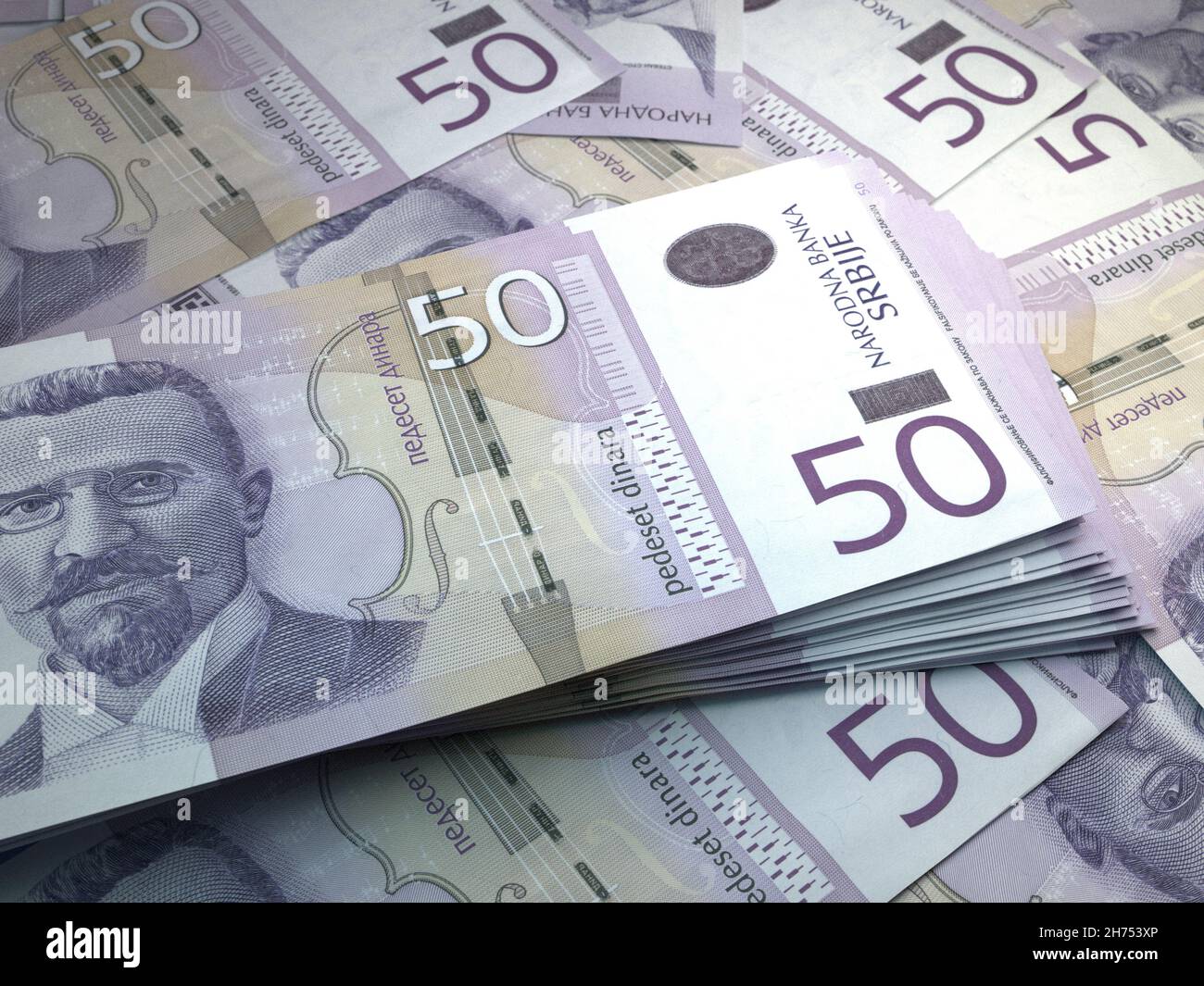 Money of Serbia. Serbian dinar bills. RSD banknotes. 200 dinari. Business,  finance, news background Stock Photo - Alamy
