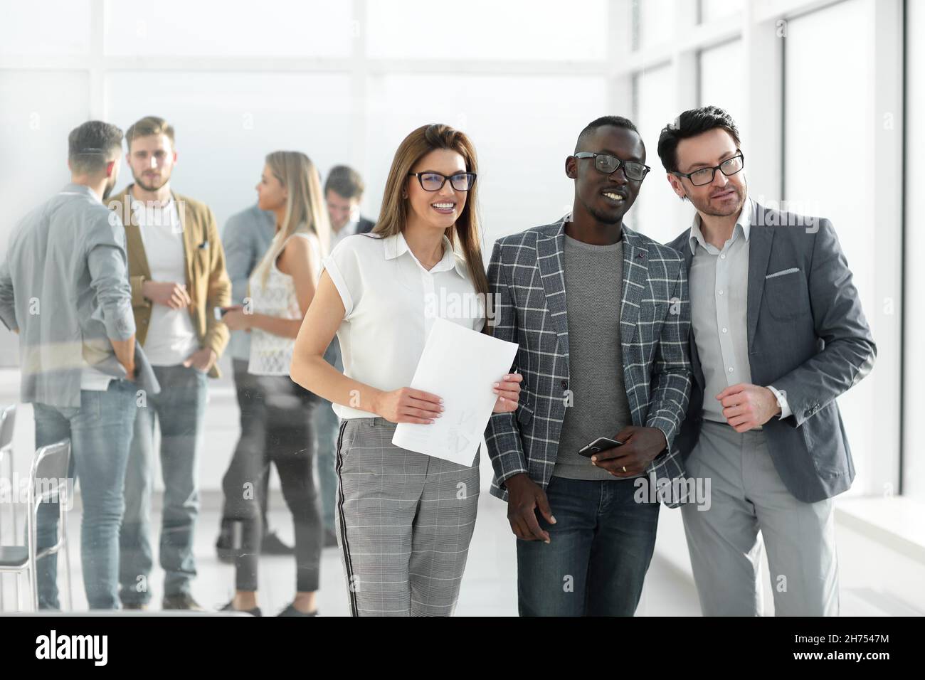 employees of the company during a working break Stock Photo - Alamy
