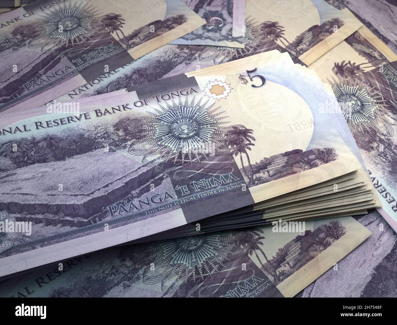Money of Tonga. Paanga bills. TOP banknotes. 10 Tongues. Business ...