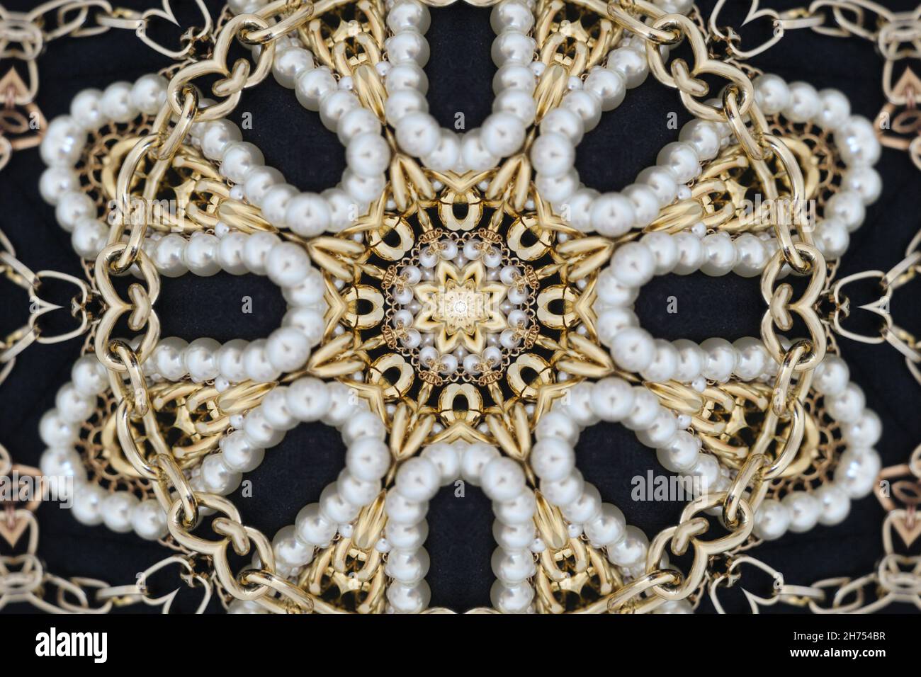 Abstract Golden Forms mandala design. Esoteric seamless background. Stock Photo