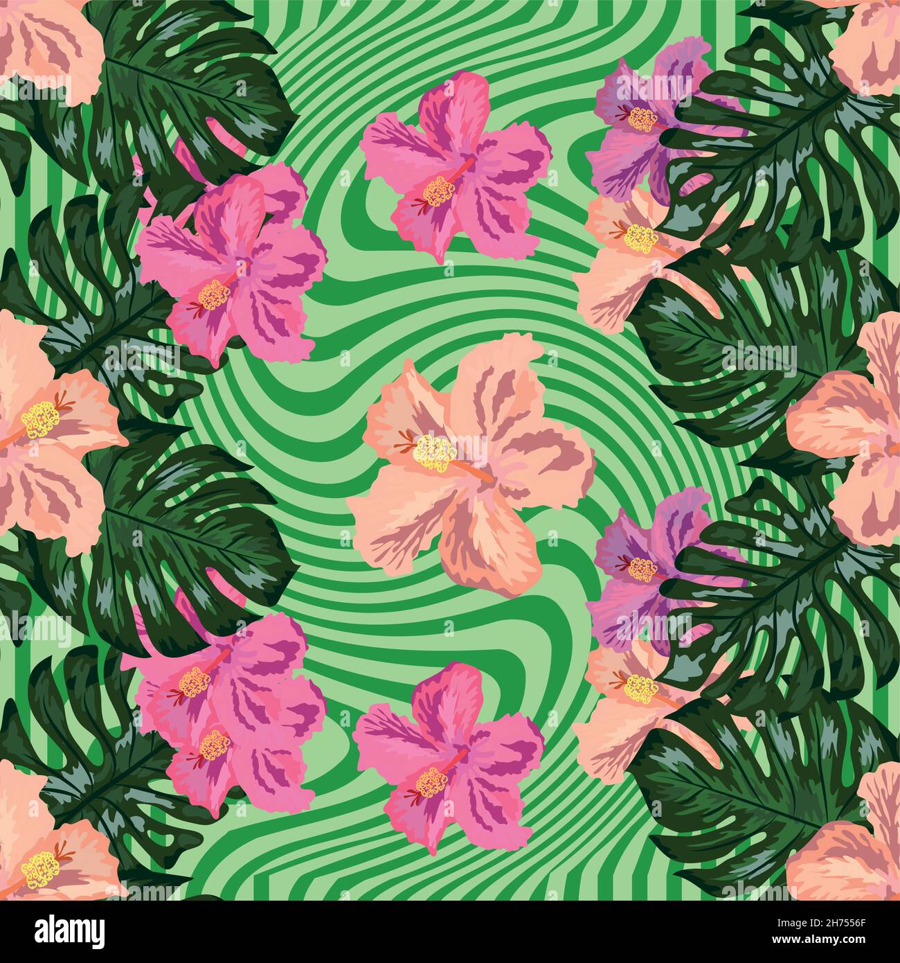 Floral exotic tropical seamless pattern tropic hawaiian wallpaper ...