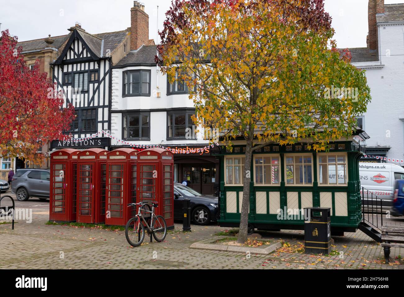 Phone boxes in Ripon Stock Photo Alamy