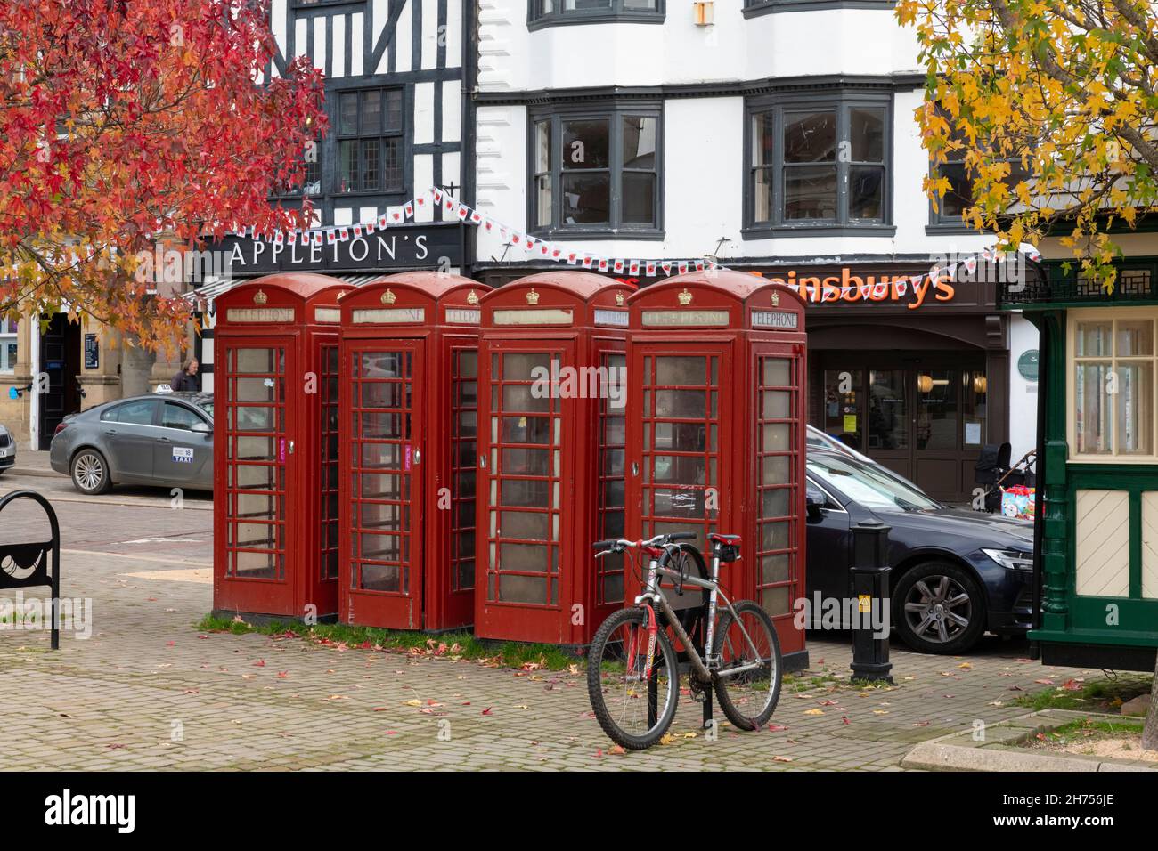 Phone boxes in Ripon Stock Photo Alamy