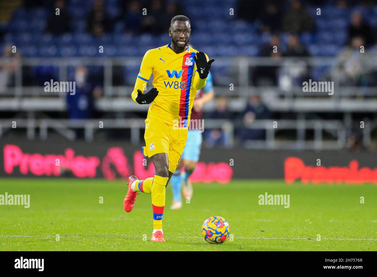 Cheikhou Kouyate #8 of Crystal Palace controls the ball Stock Photo