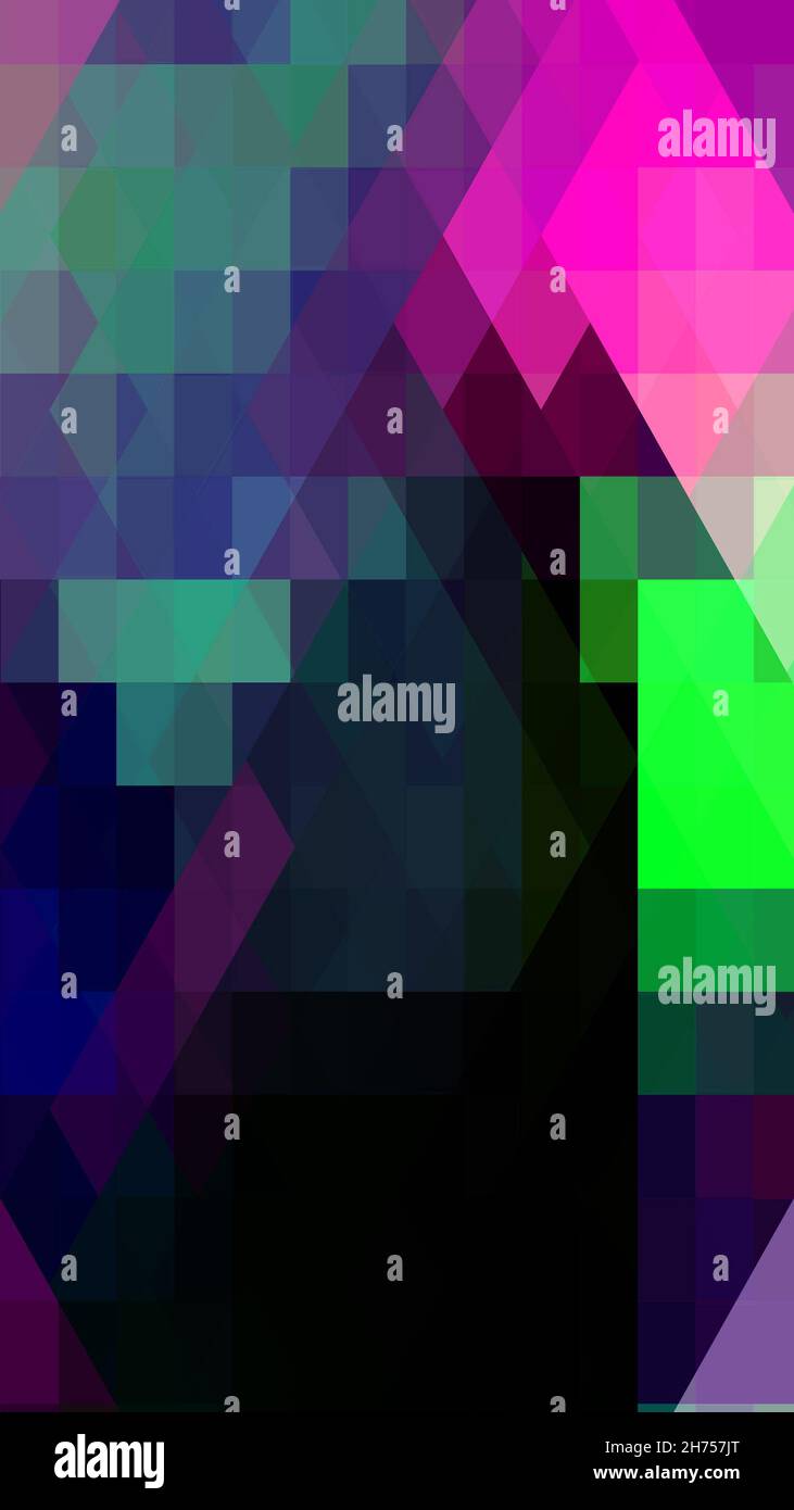 Abstract vivid geometric triangles architectural background vertical layout Stock Photo