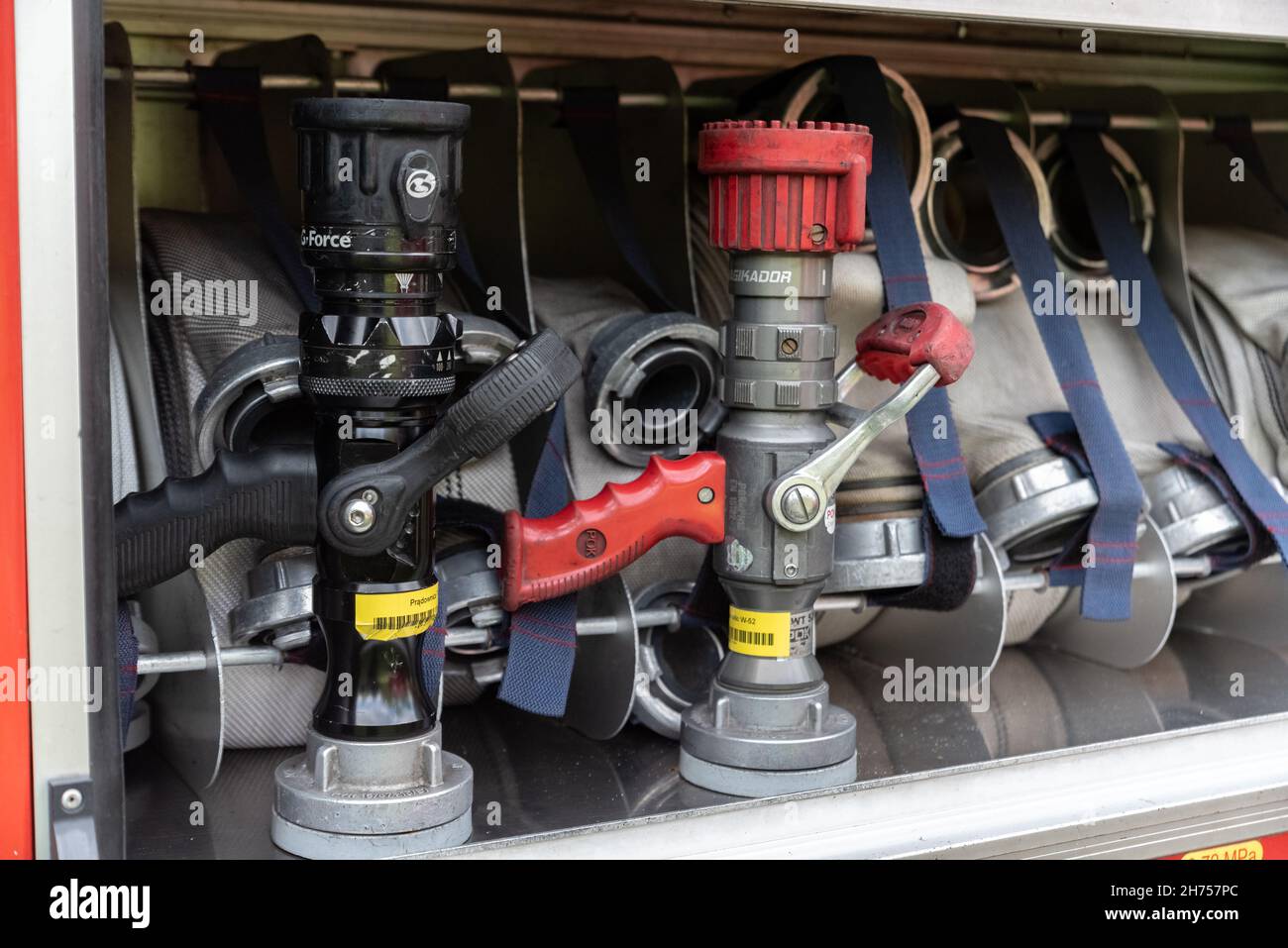 Legionowo, Poland September 26, 2021 Fire brigade car equipment