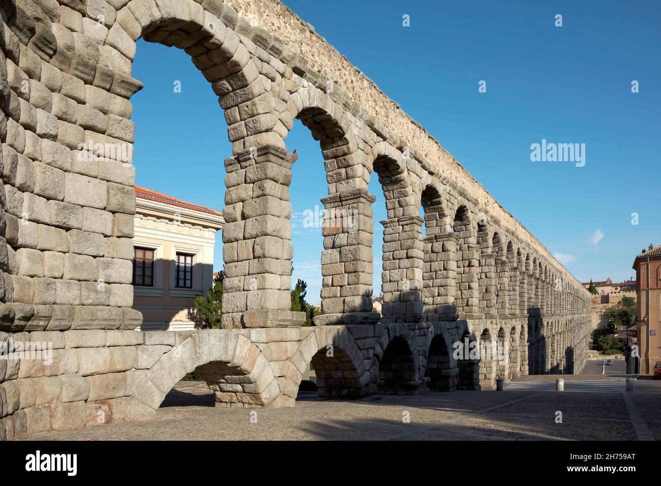 Roman Aqueduct. Segovia. Castilla-León. Spain Stock Photo