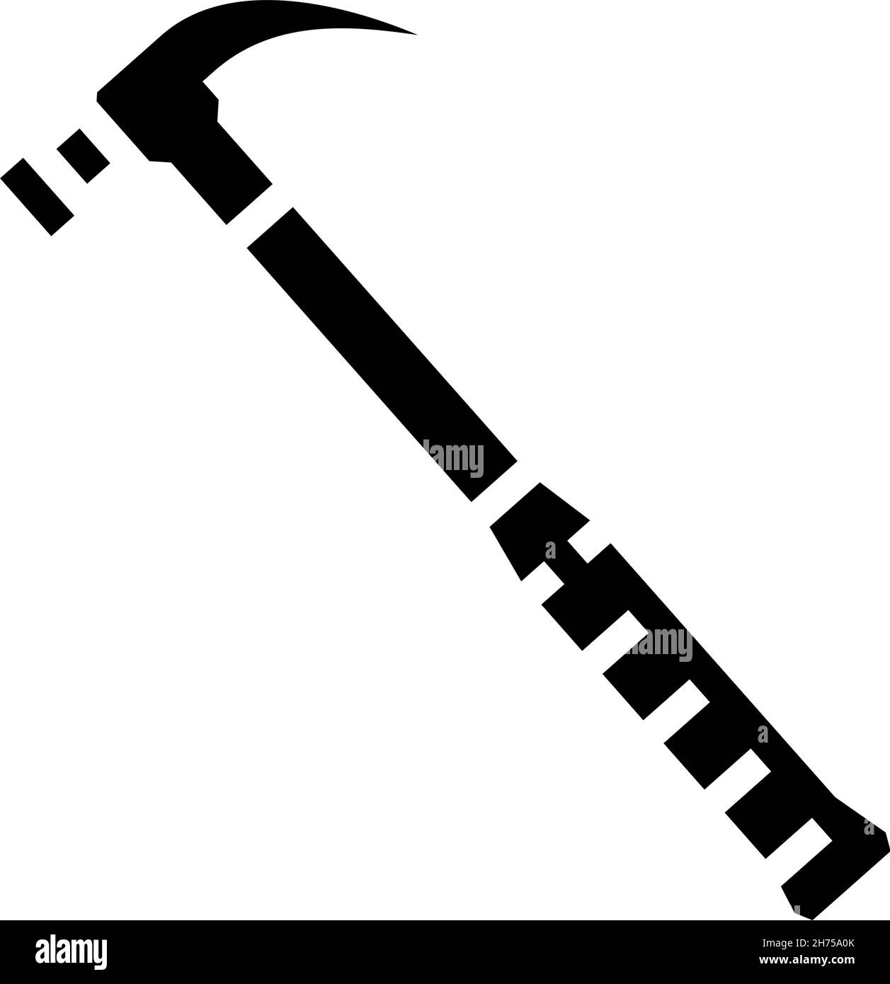 claw hammer tool glyph icon vector illustration Stock Vector Image ...