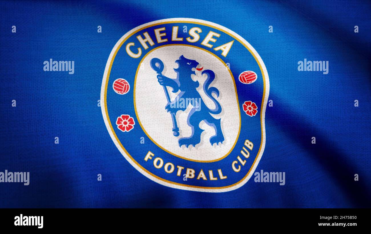 Chelsea football club flag hi-res stock photography and images - Alamy