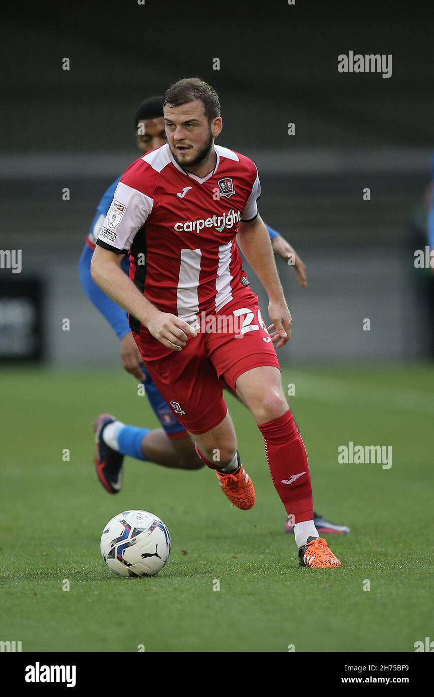 Exeter, UK. 20th Nov, 2021. Pierce Sweeney of Exeter City during the Sky Bet League 2 match between Exeter City and Carlisle United at St James' Park, Exeter, England on 20 November 2021. Photo by Dave Peters/PRiME Media Images. Credit: PRiME Media Images/Alamy Live News Stock Photo