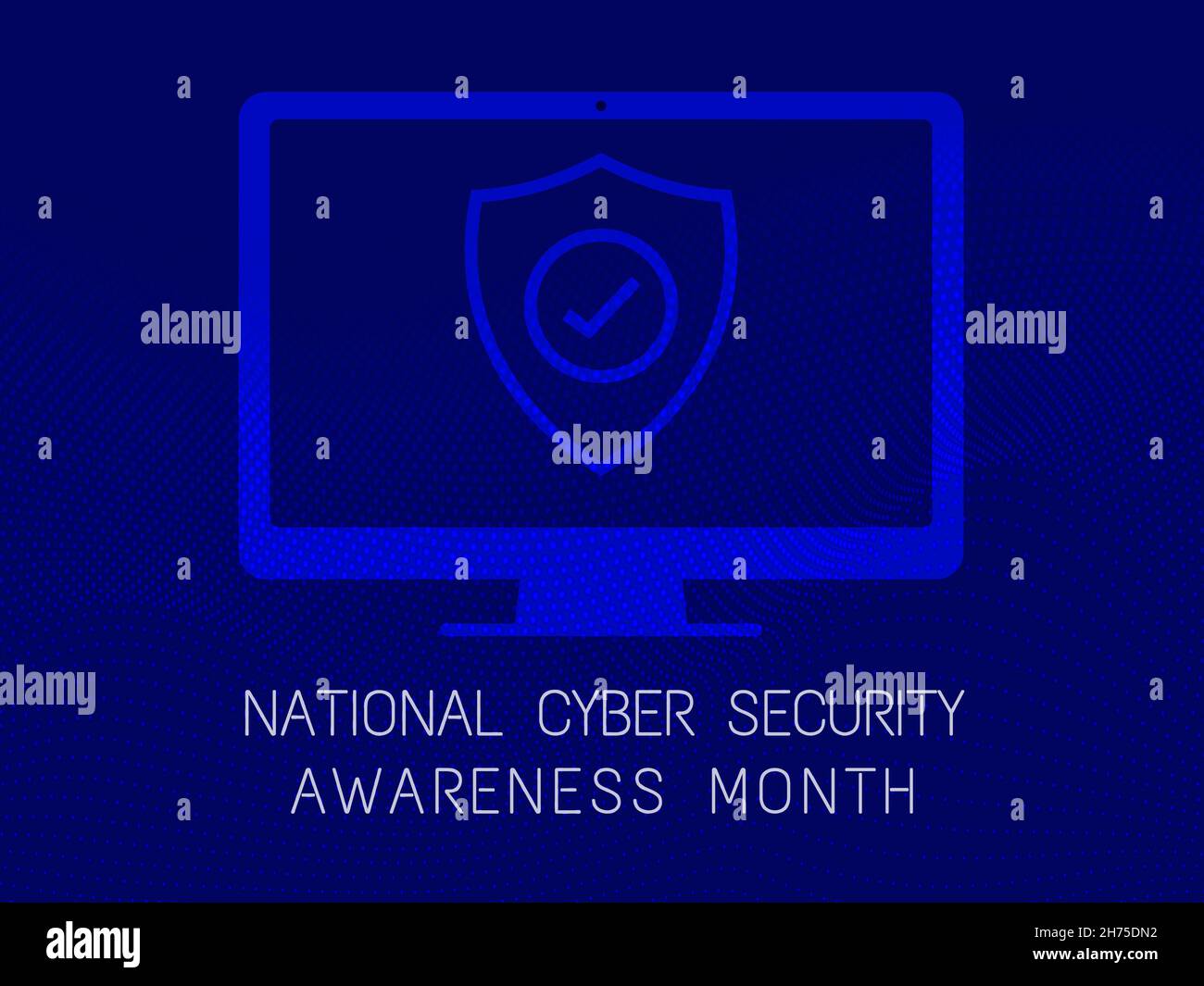 National Cyber Security Awareness Month. Vector stock illustration. Stock Vector